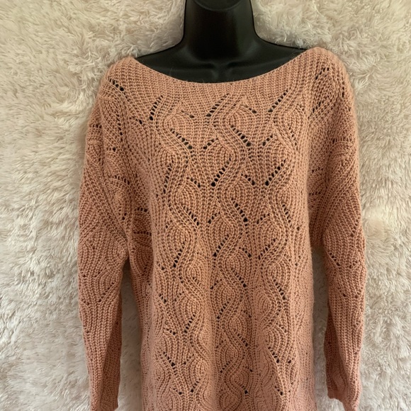 Bellina Size XL Pale Pink Chunky Knit Sweater. - Picture 2 of 7
